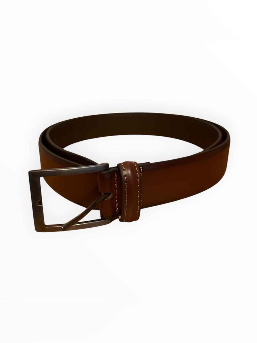 classic Florsheim brown leather dress belt 44”